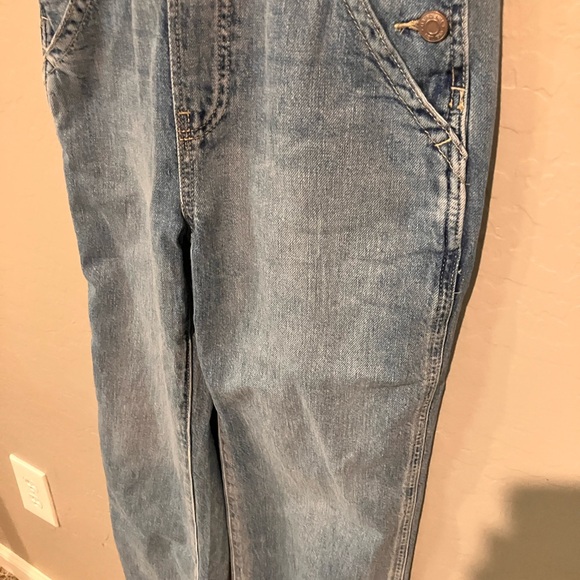 Gap Juniors Blue Size XL Denim Square Neck Straight Leg Denim Overalls - Picture 8 of 13
